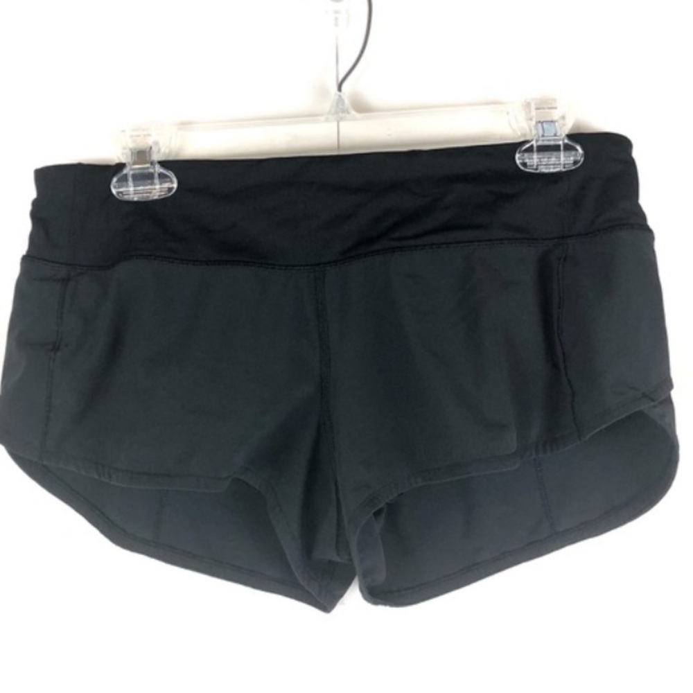 LULULEMON Black Speed Up Shorts 2.5” Inseam Liner Adjustable Waist Vented 6 Reg - Picture 7 of 10
